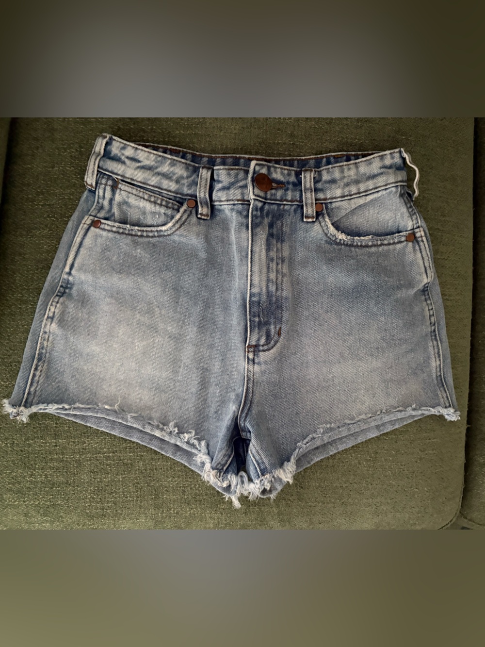 Billabong x Wrangler Light Blue Denim Cutoff Shorts